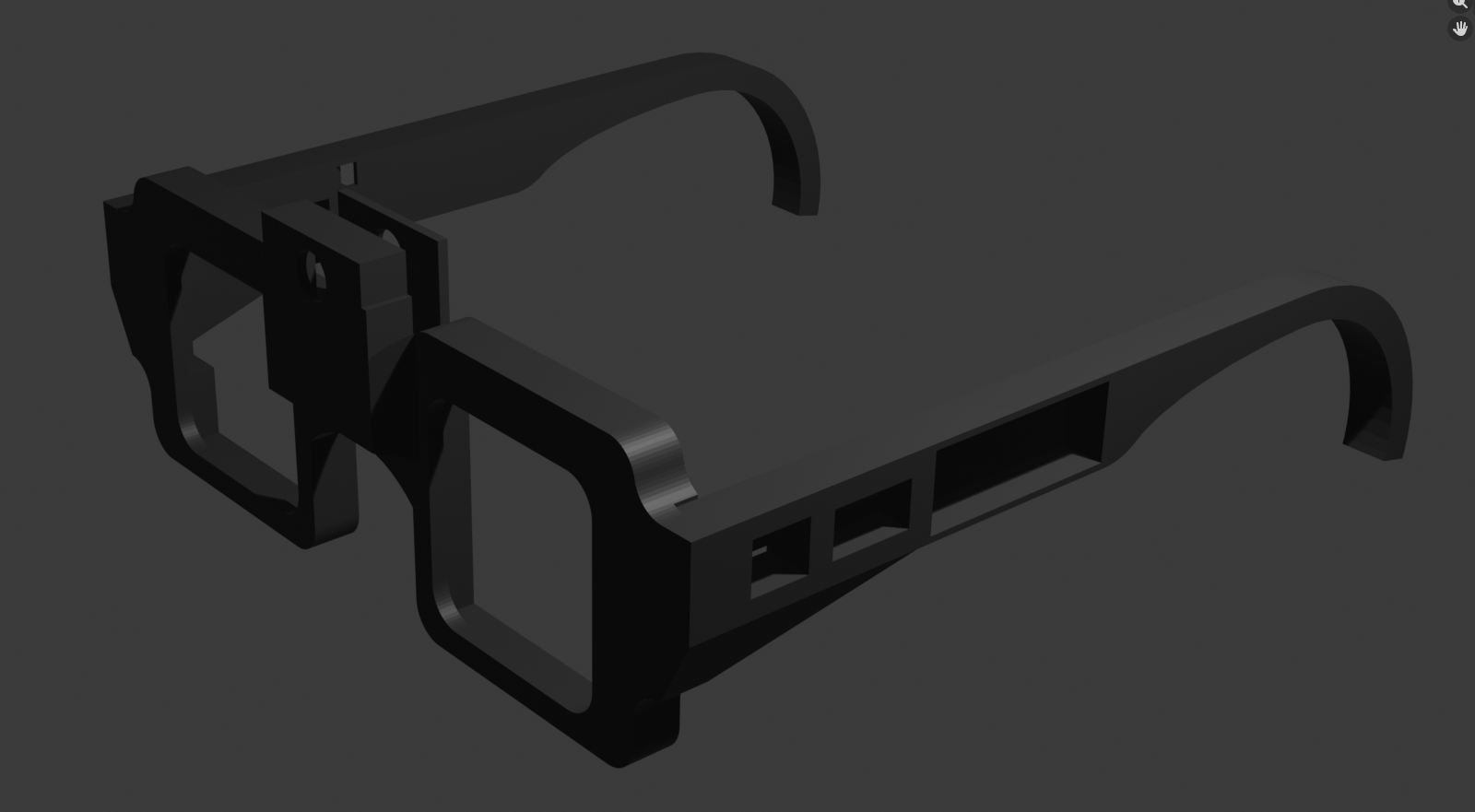 Rendered Epilux glasses design, alternate angle.